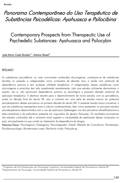 Cover of Contemporary Prospects from Therapeutic Use of Psychedelic Substances: Ayahuasca and Psilocybin.