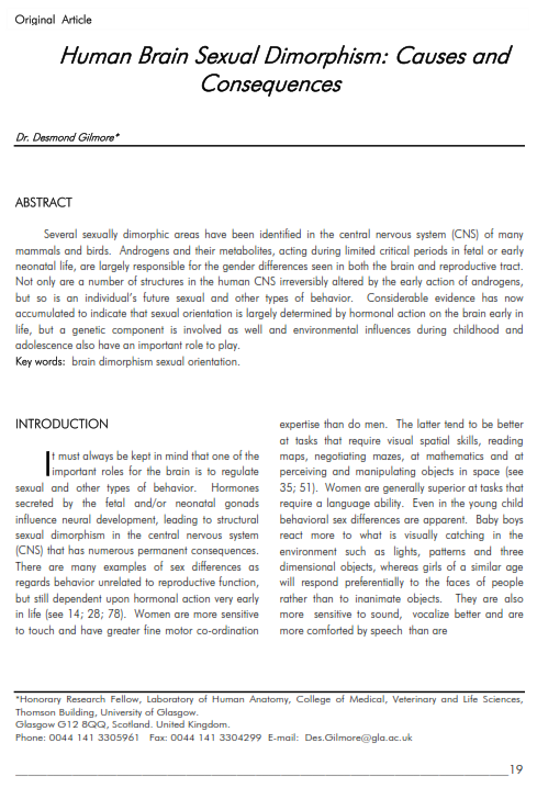 Cover of Human Brain Sexual Dimorphism: Causes and Consequences.