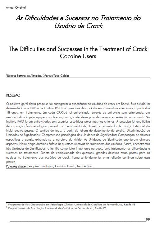 Cover of The Difficulties and Successes in the Treatment of Crack Cocaine  Users