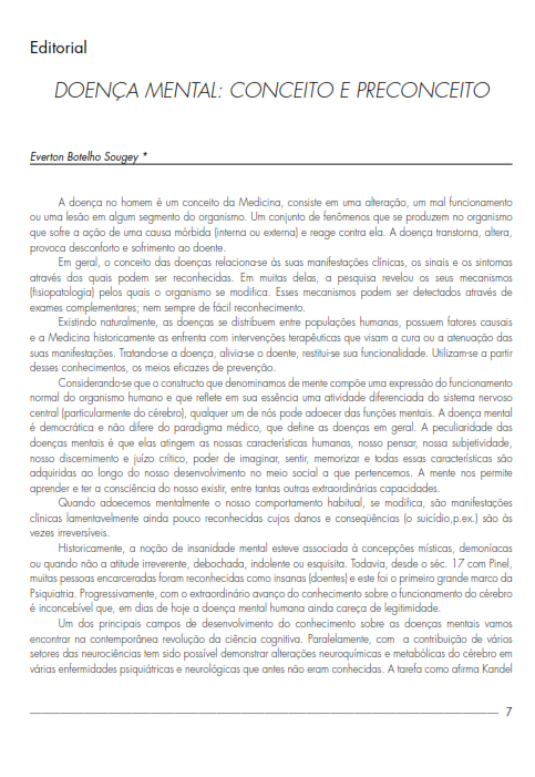 Cover of DOENÇA  MENTAL: CONCEITO  E PRECONCEITO