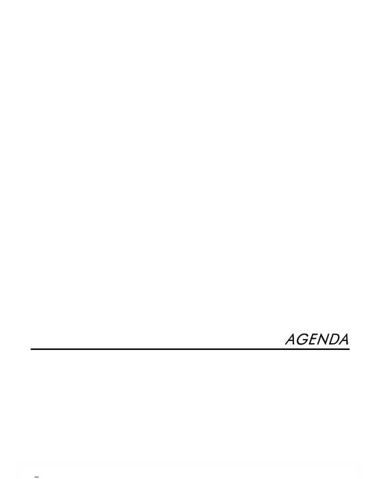 Cover of Agenda